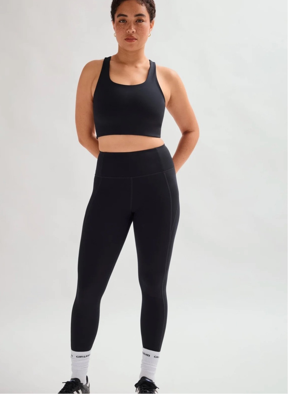Girlfriend Collective Black Black Compressive High-Rise Legging Sz S